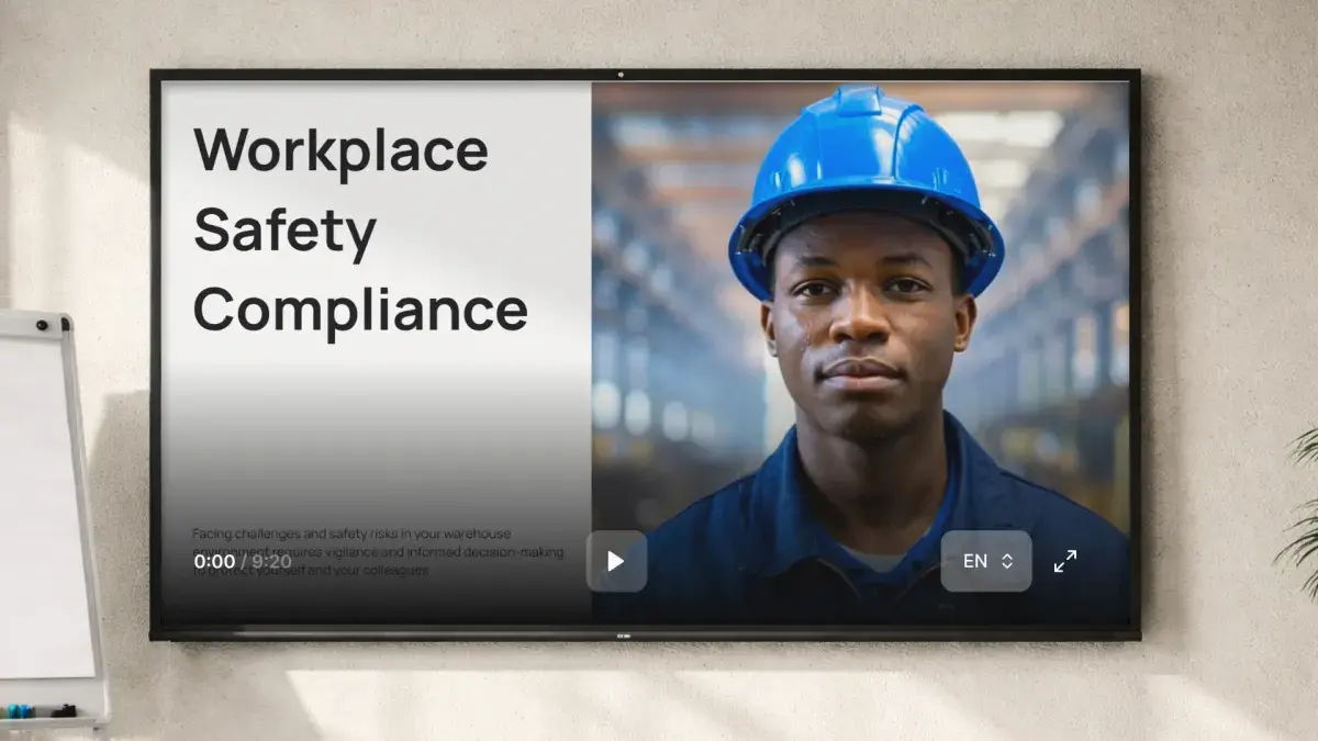 Compliance training video created in Colossyan