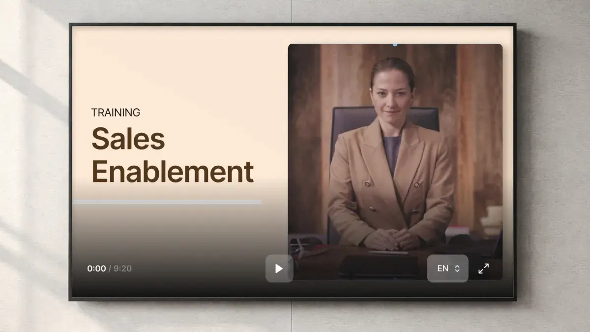 Sales enablement video created in Colossyan